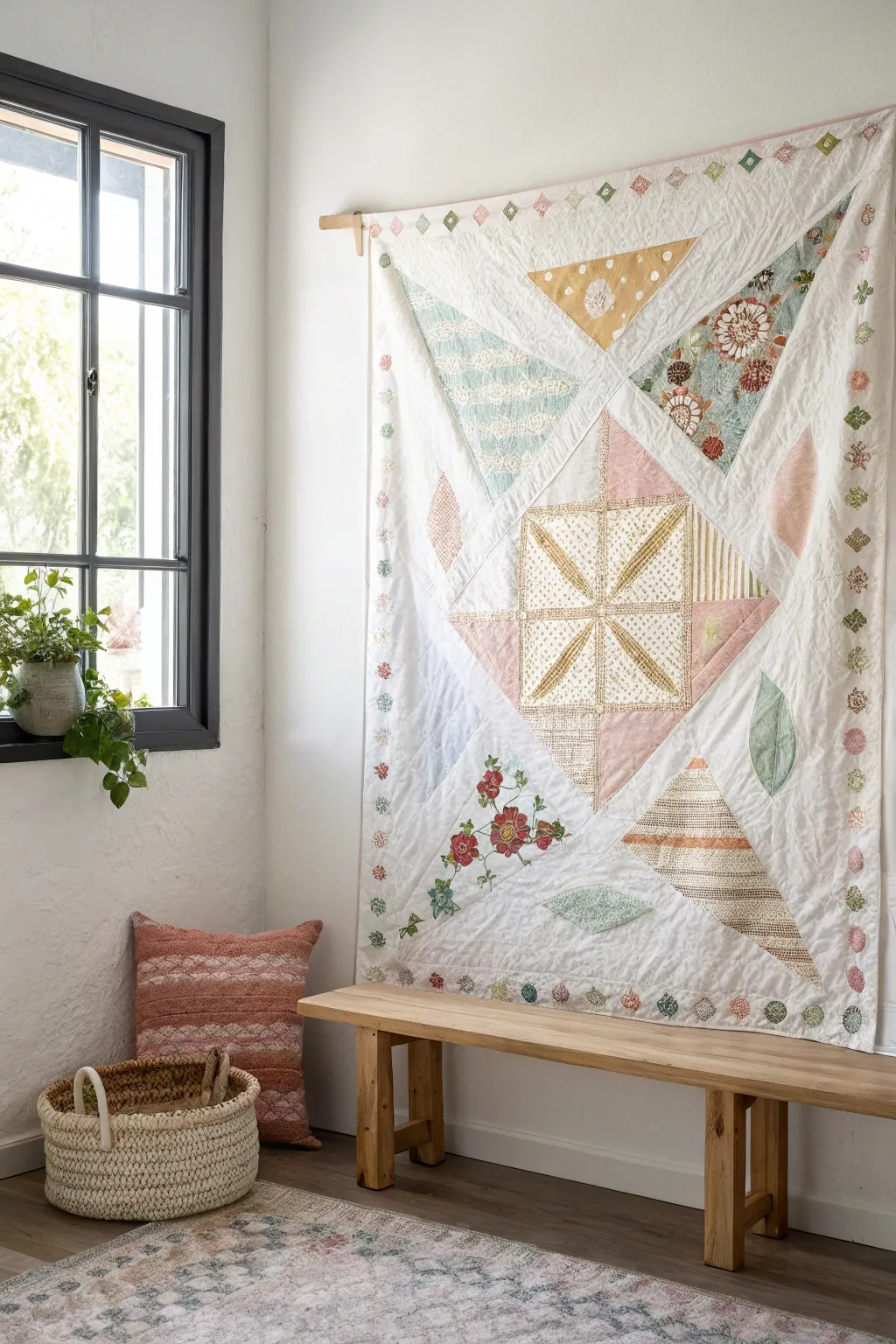 Elevate their space with handcrafted quilted elegance, where simplicity meets boho charm.