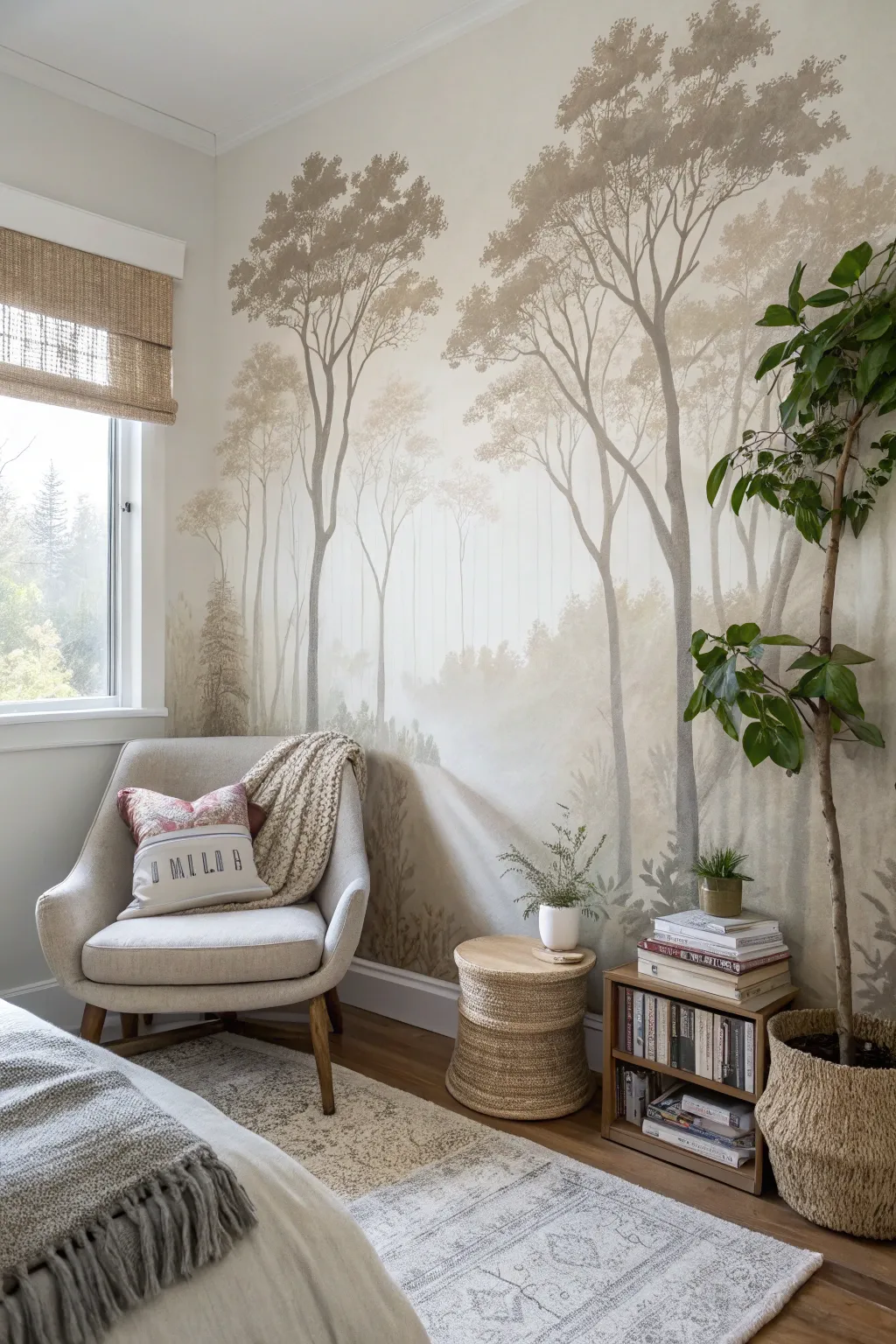 Transform your space with a book-inspired mural that whispers stories and invites you to read.