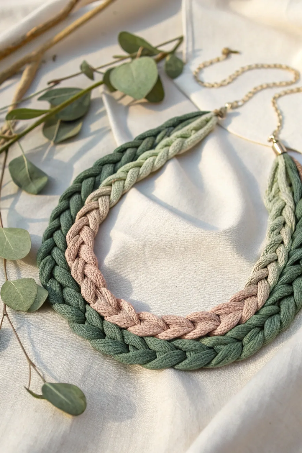 Transform your old t-shirts into a chic statement piece with this DIY yarn necklace. Style meets sustainability!