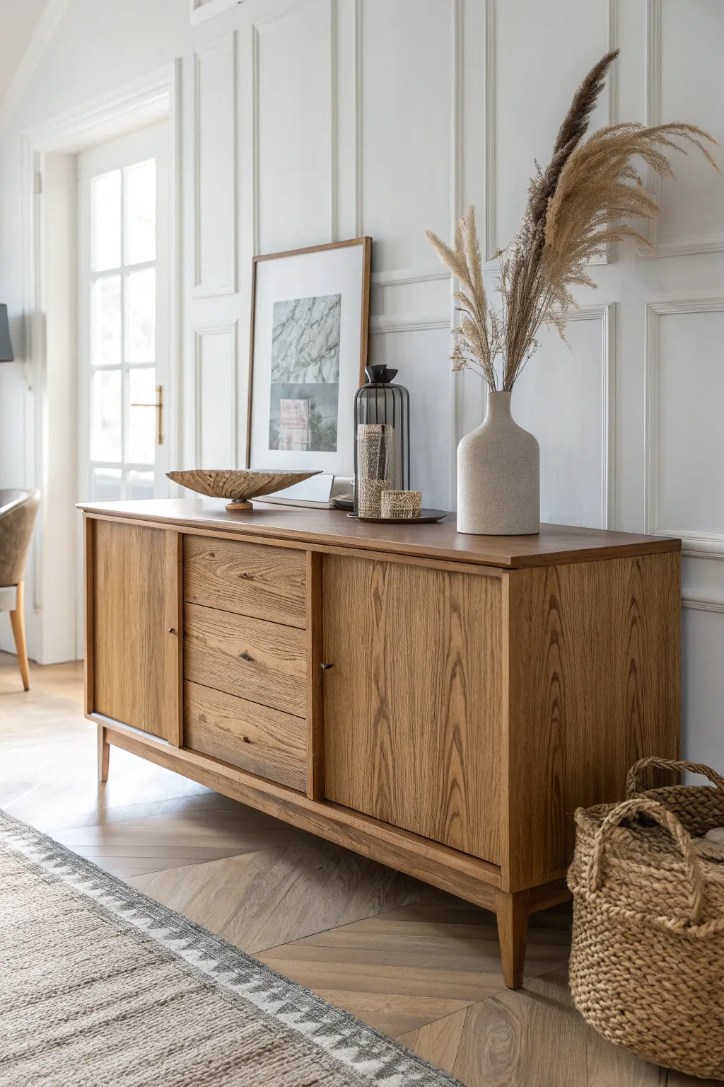 Rediscover the timeless elegance of natural wood with this beautifully restored buffet. #WoodRevival #MinimalistBeauty