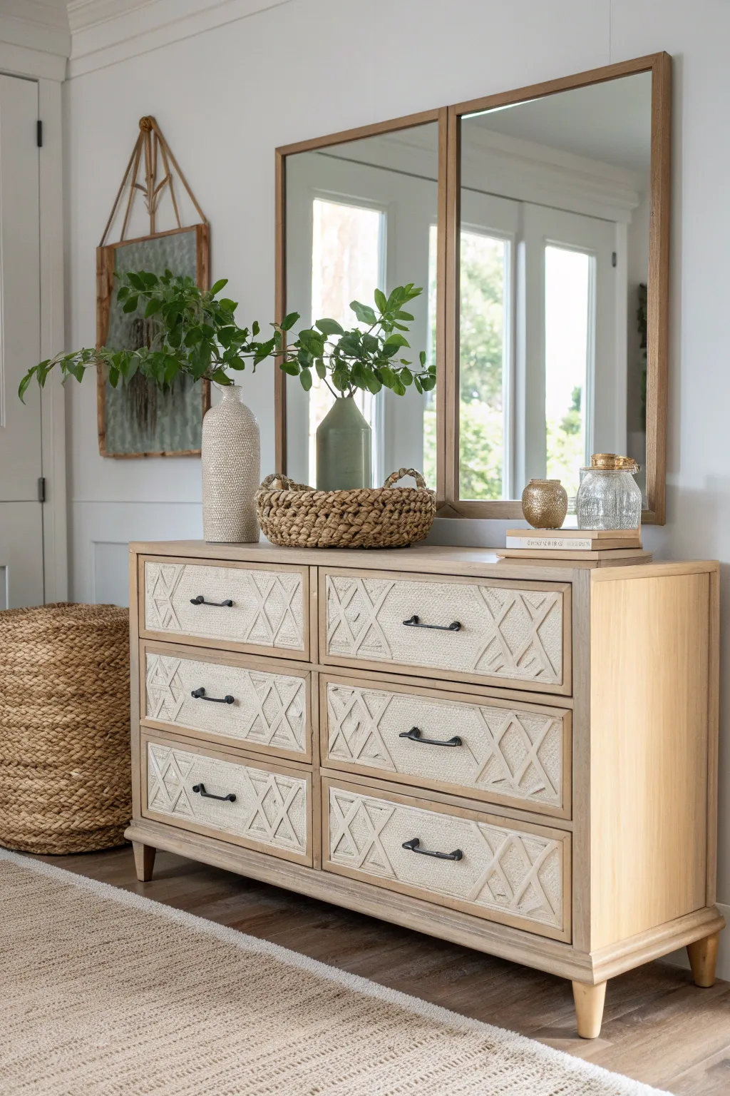 Transform your space with mirror magic: a touch of glamour in minimalist elegance.