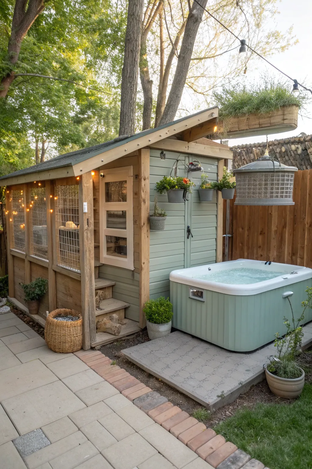 Transform your backyard with this chic and eco-friendly chicken coop made from a repurposed hot tub. Embrace simplicity and style in your outdoor space!