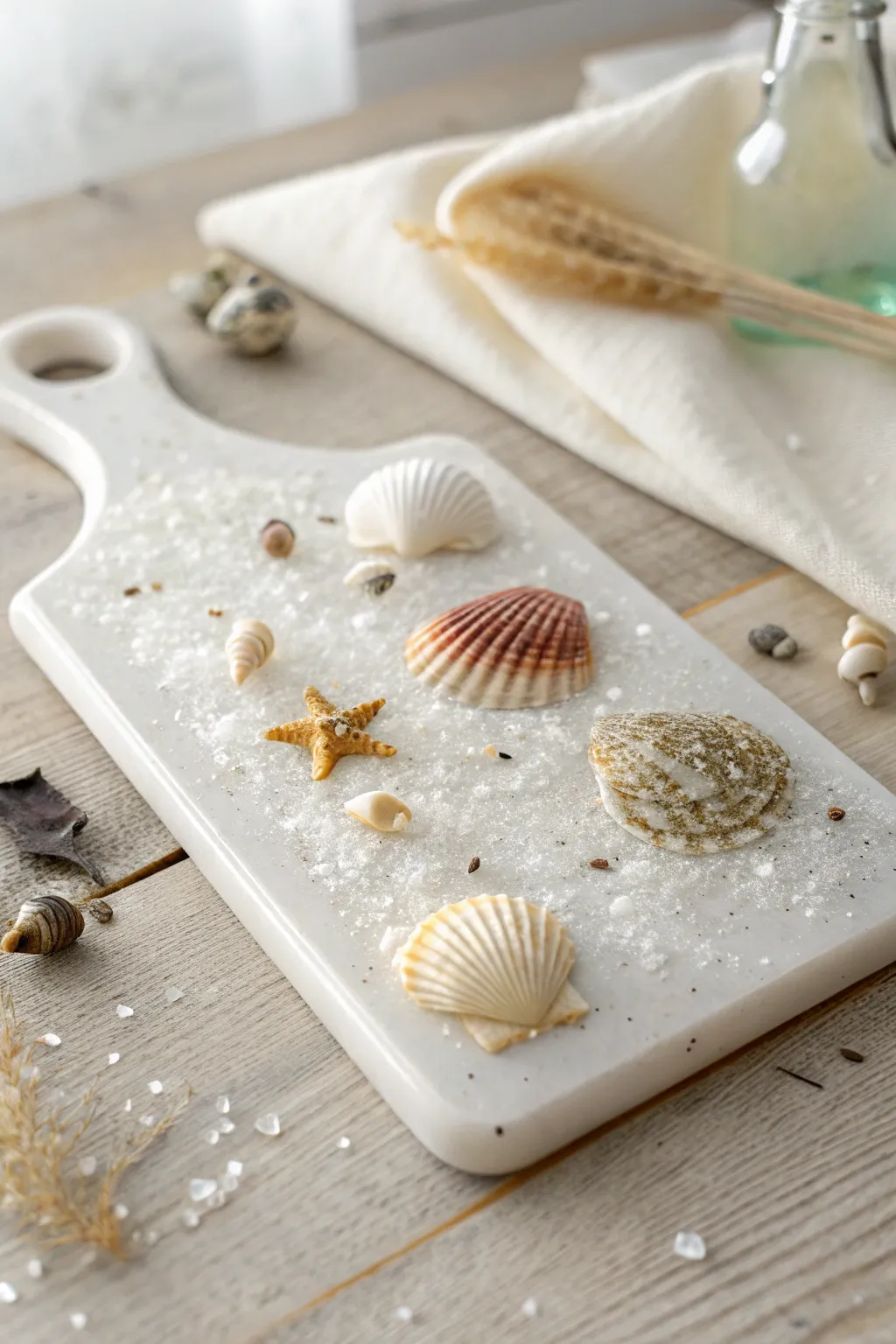 Craft your story with a personalized resin cutting board, where cherished memories meet natural elegance.