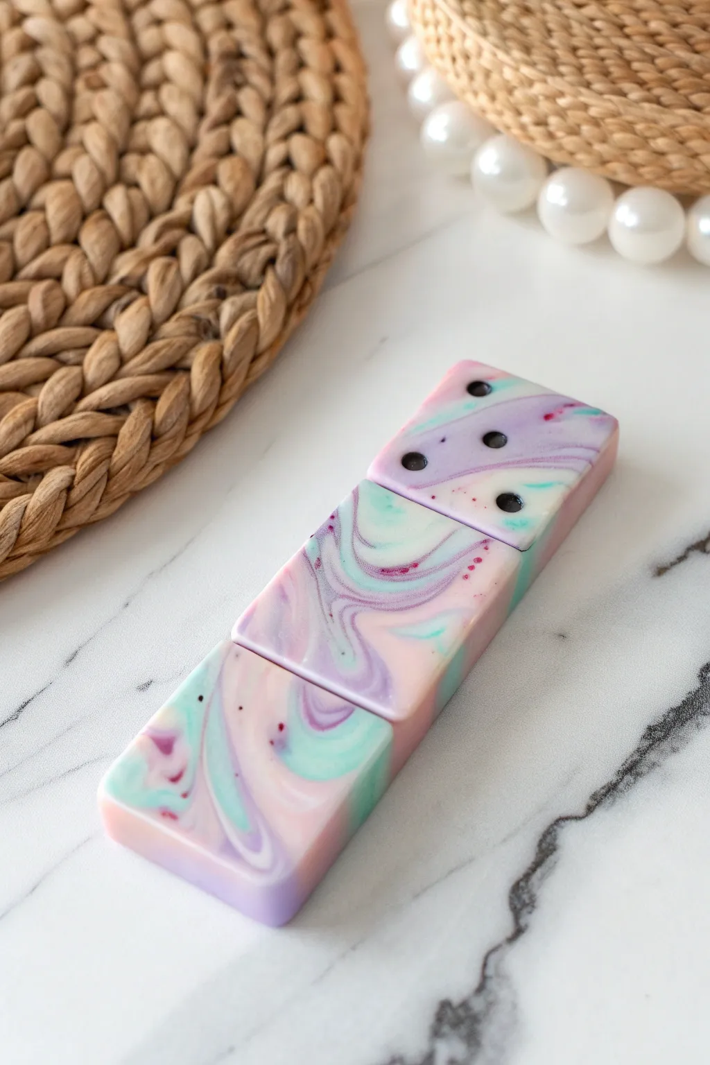 Unleash your creativity with abstract elegance in every resin domino.