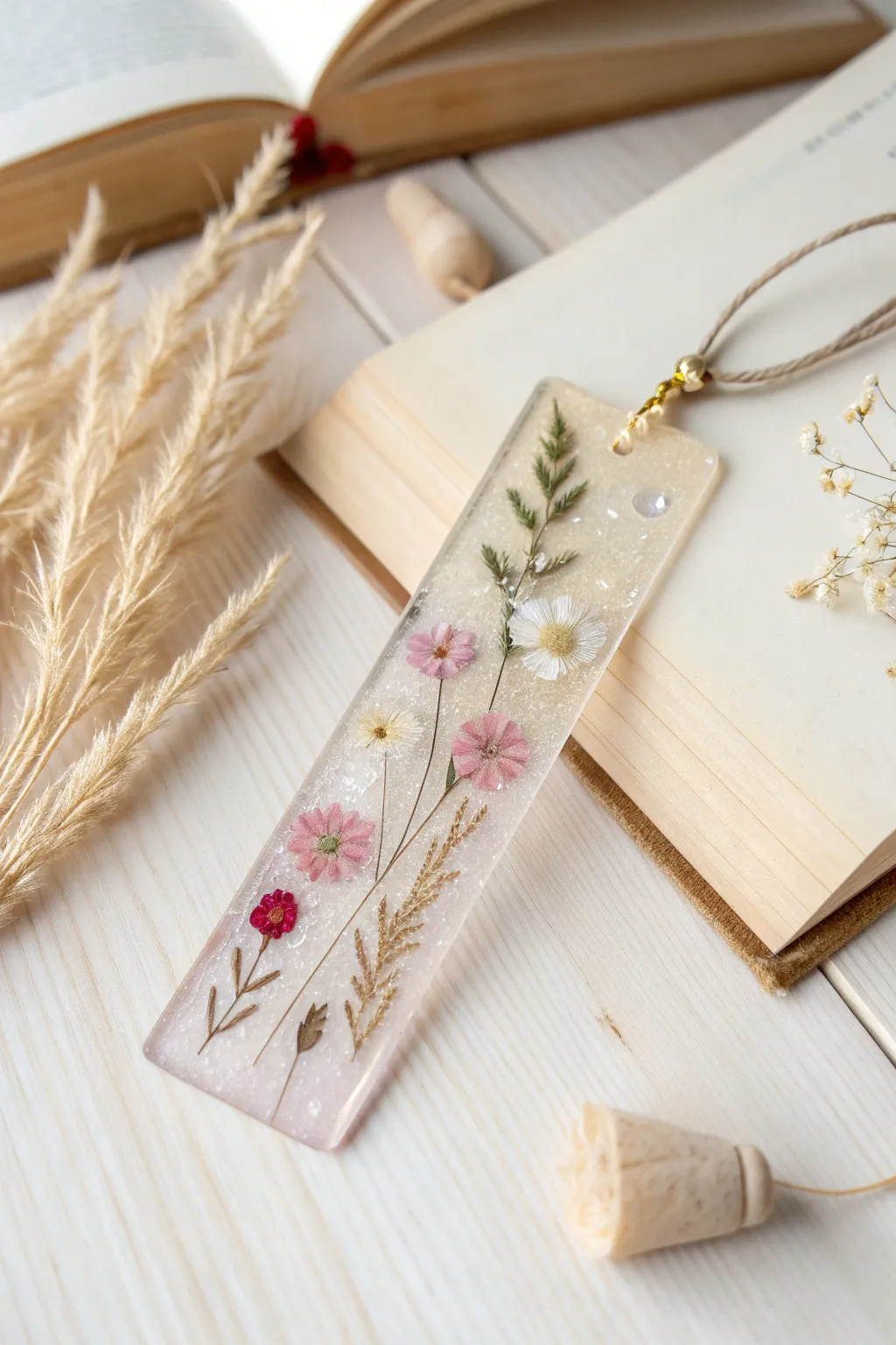 Discover the beauty of reading with these enchanting resin bookmarks, where nature meets elegance.