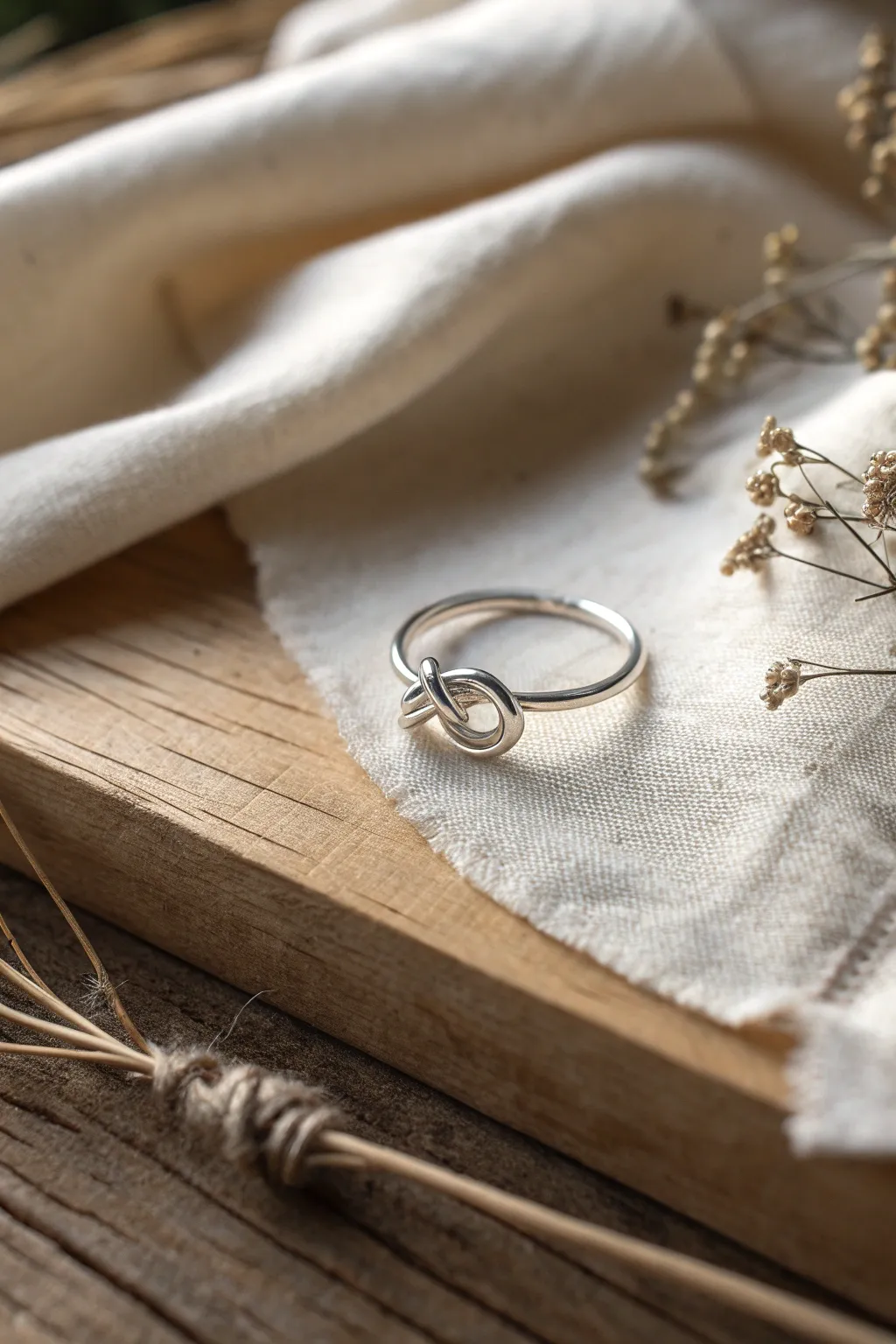 Embrace simplicity and symbolism with a handcrafted knot ring, a perfect blend of elegance and meaning.