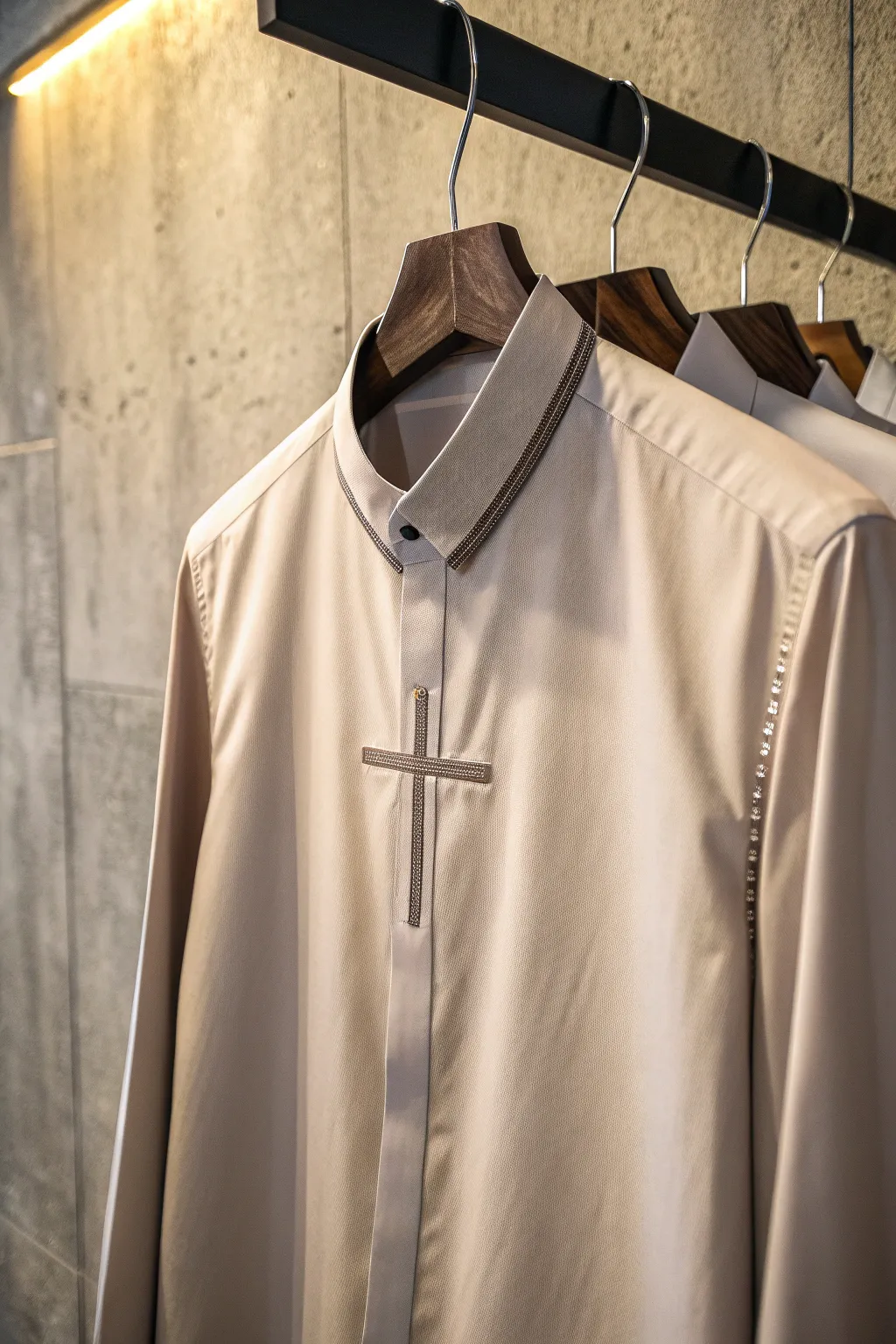 Elevate your style with a cross-cut neckline that speaks volumes.