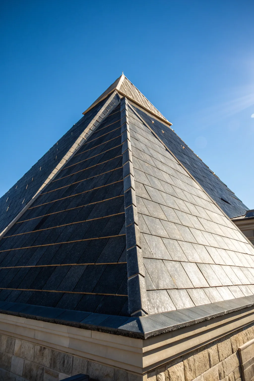 Elevate your architectural style with the timeless elegance of a pyramid roof.