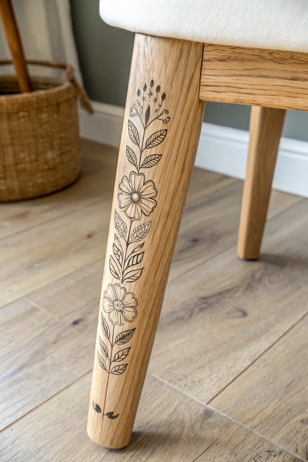 Elevate your space with the charm of stamped furniture accents, blending simplicity with artisanal elegance.