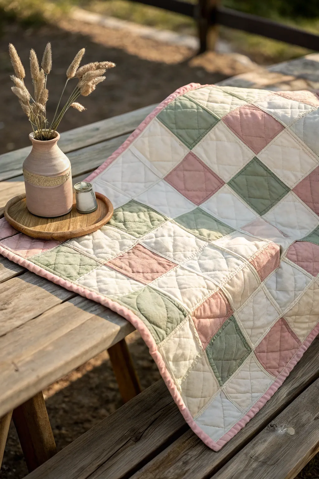 Crafted with love and simplicity, this square quilt is your perfect quick project for a touch of cozy elegance.