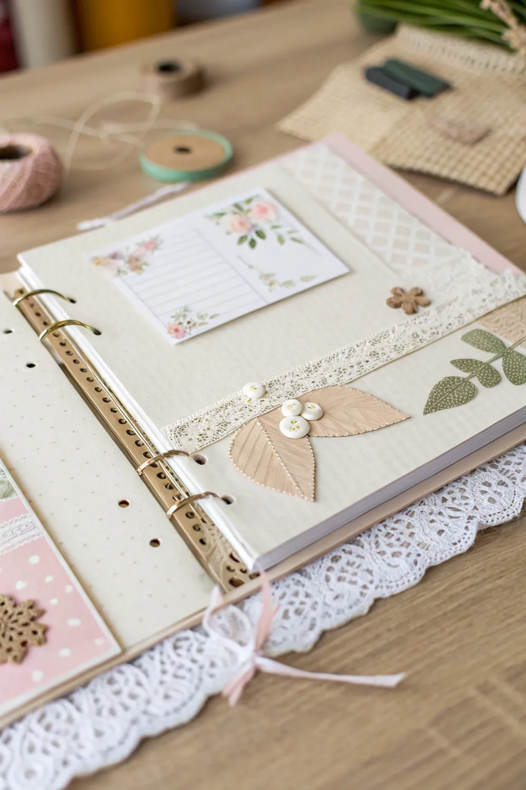 Crafting Memories: A Sustainable Scrapbook with Upcycled Charm
