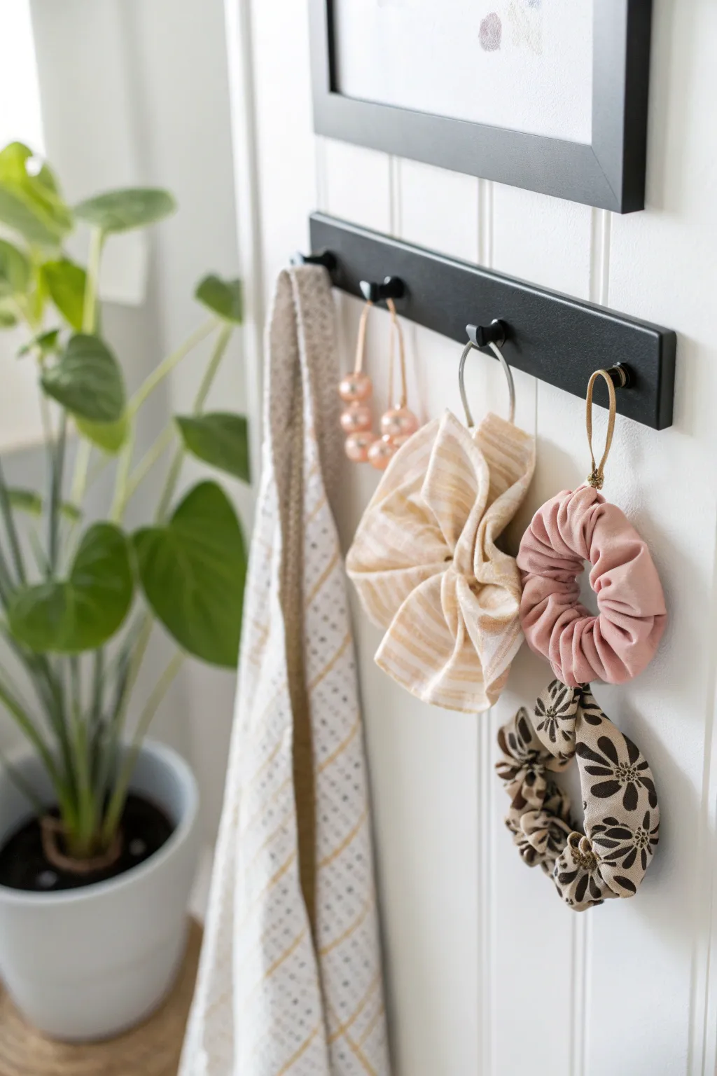 Elevate your scrunchie game with this chic and practical magnetic organizer, a perfect blend of minimalist and boho design.