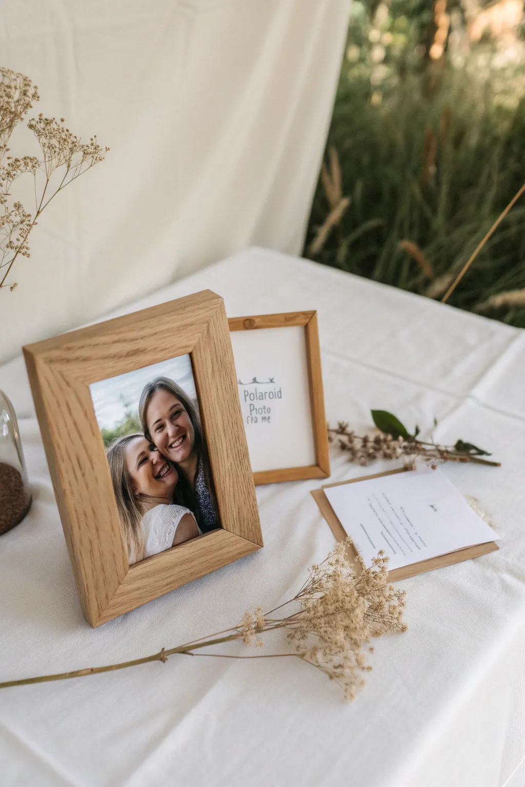 Capture the essence of shared memories with a touch of minimalist elegance.