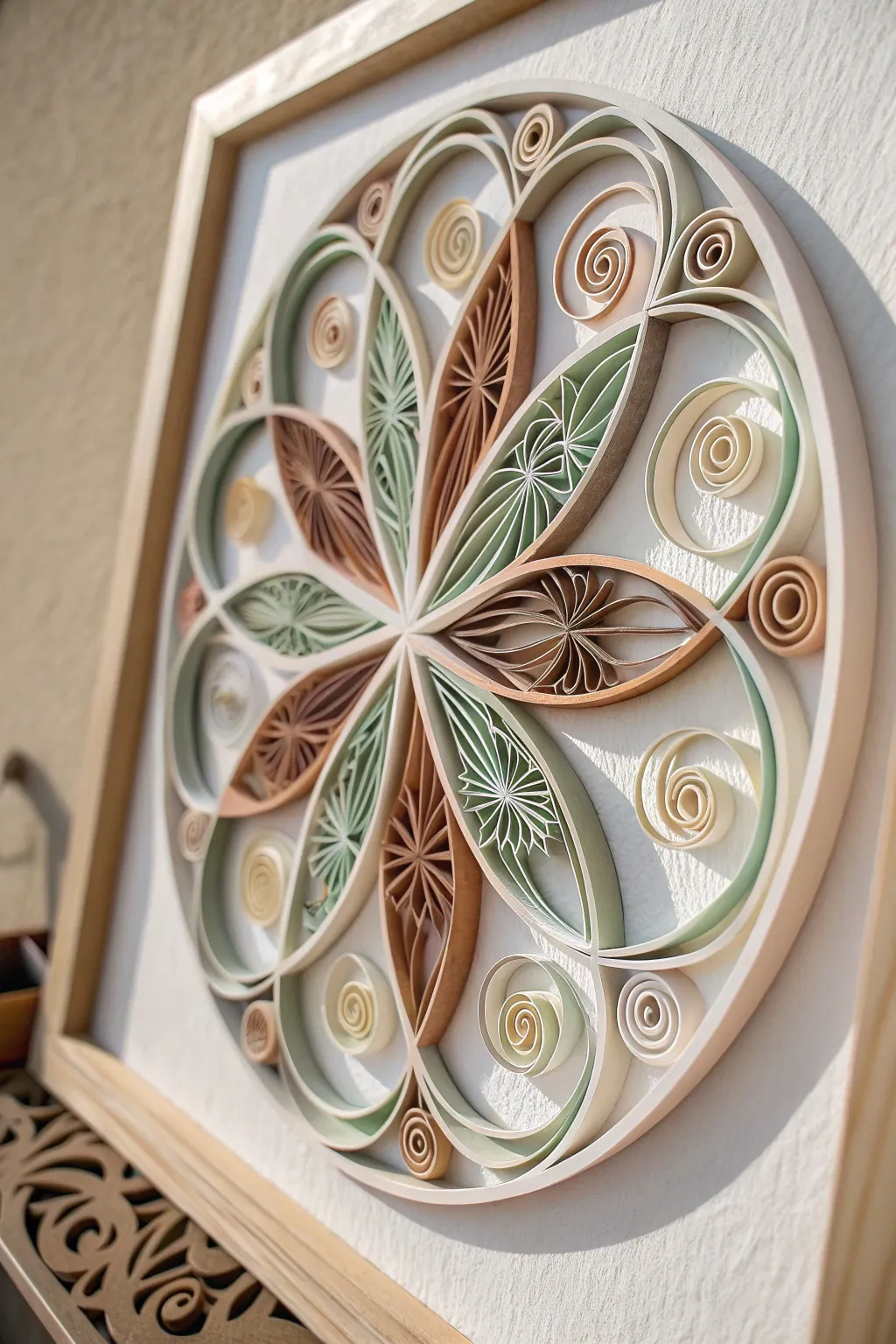 Discover the beauty in simplicity with this stunning Seed of Life paper quilling art. Perfect for adding a touch of elegance to your space. #MinimalistArt #BohoChic