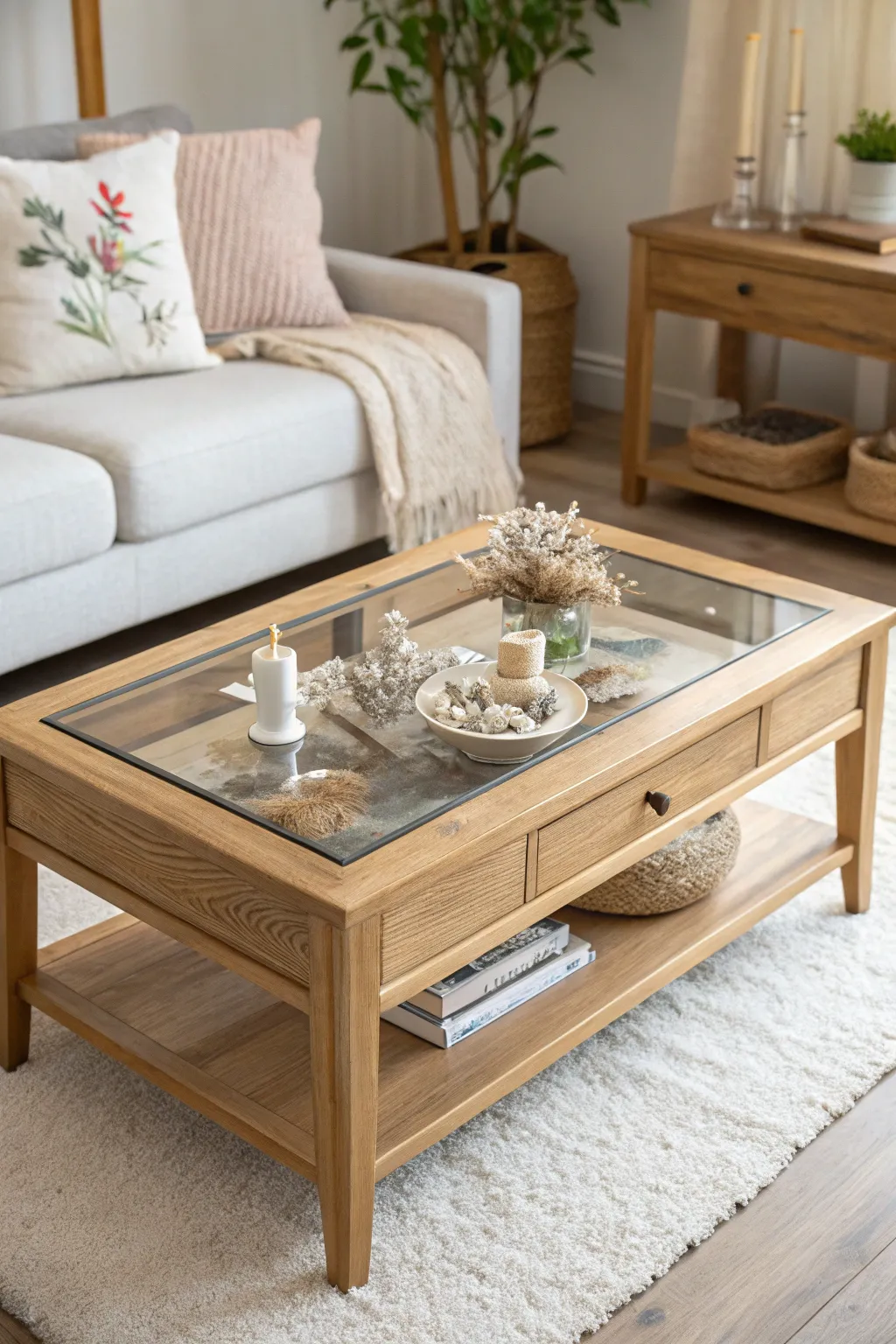 Elevate your living space with this elegant shadow box coffee table – where style meets functionality.