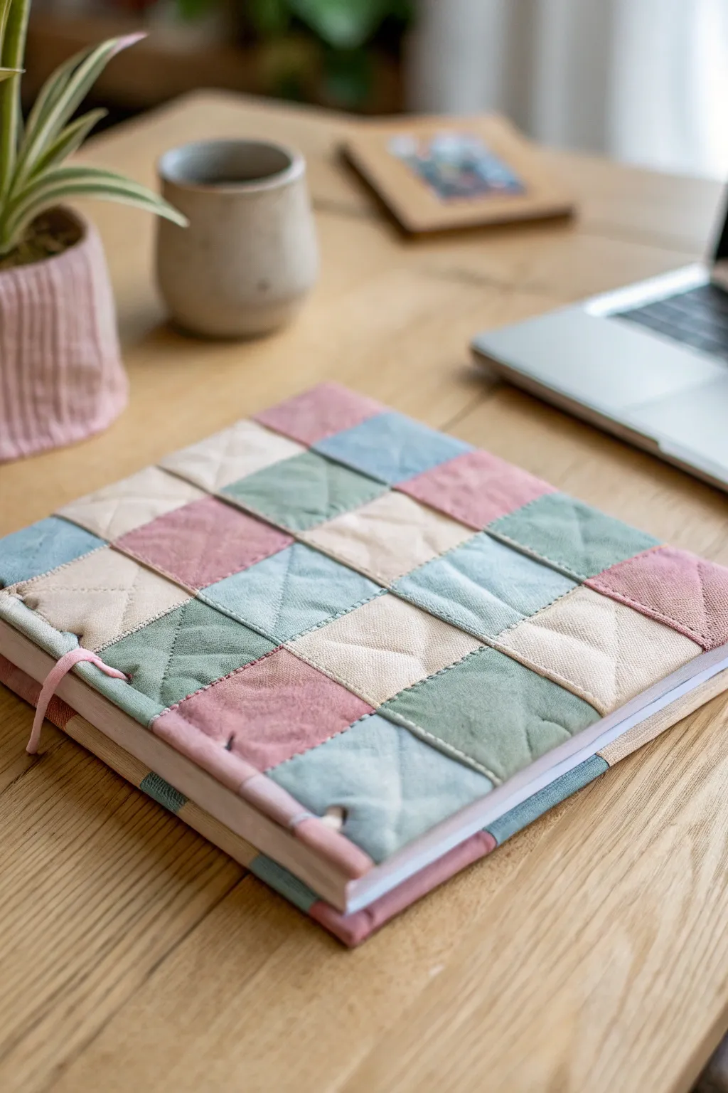Embrace your creativity with a patchwork sketchbook cover that reflects your vibrant personality.