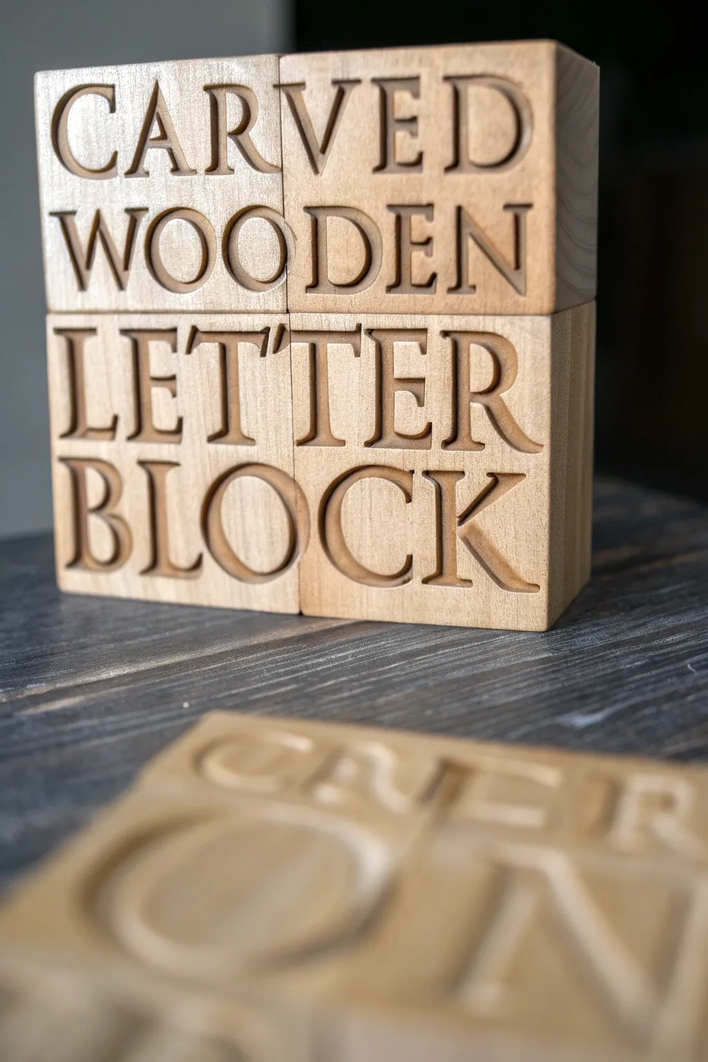Elevate your gift-giving with bespoke carved letter blocks—perfect for any occasion.
