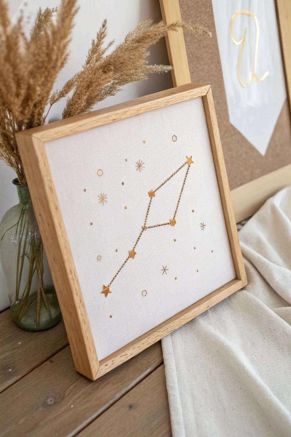 Explore the stars with minimalist elegance: a constellation masterpiece.