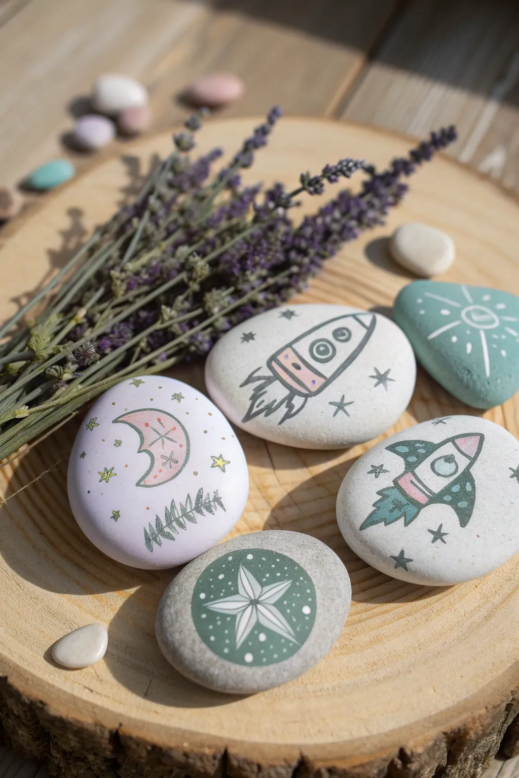 Ignite imaginations with these charming space story stones, perfect for little explorers!