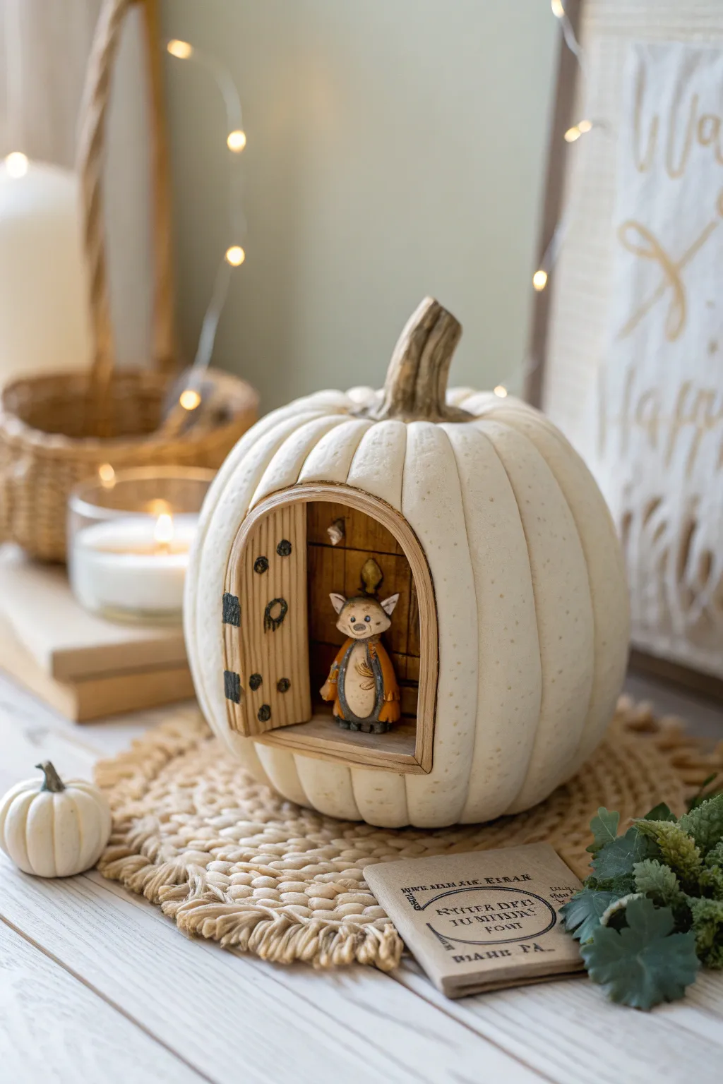 Discover the magic within: A whimsical secret hides in this charming pumpkin!