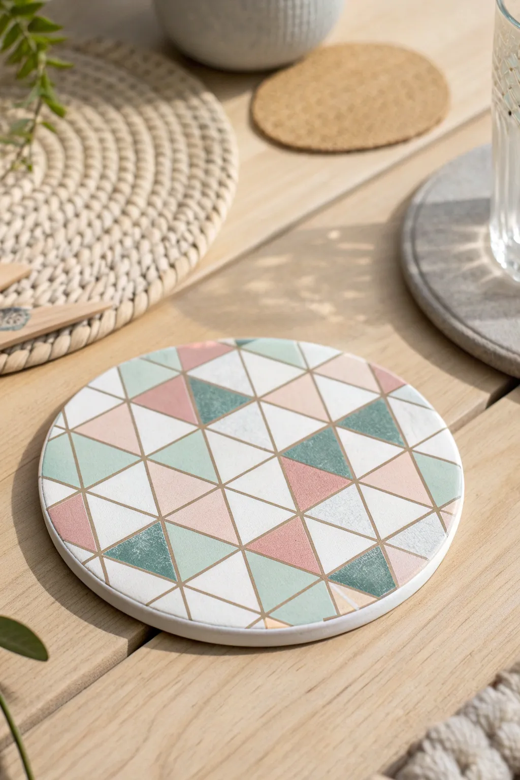 Elevate your table decor with these chic geometric coasters, where minimalism meets modern craftsmanship.