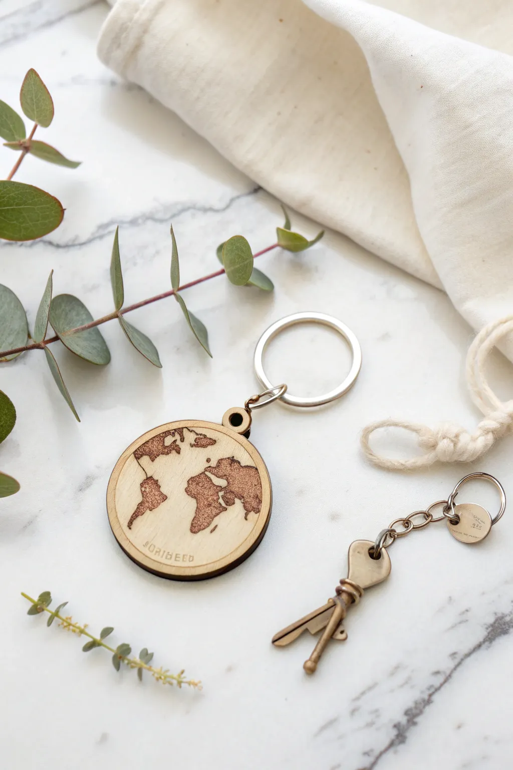 Carry your wanderlust with you: A minimalist travel-themed keychain to spark your adventurous spirit every day.