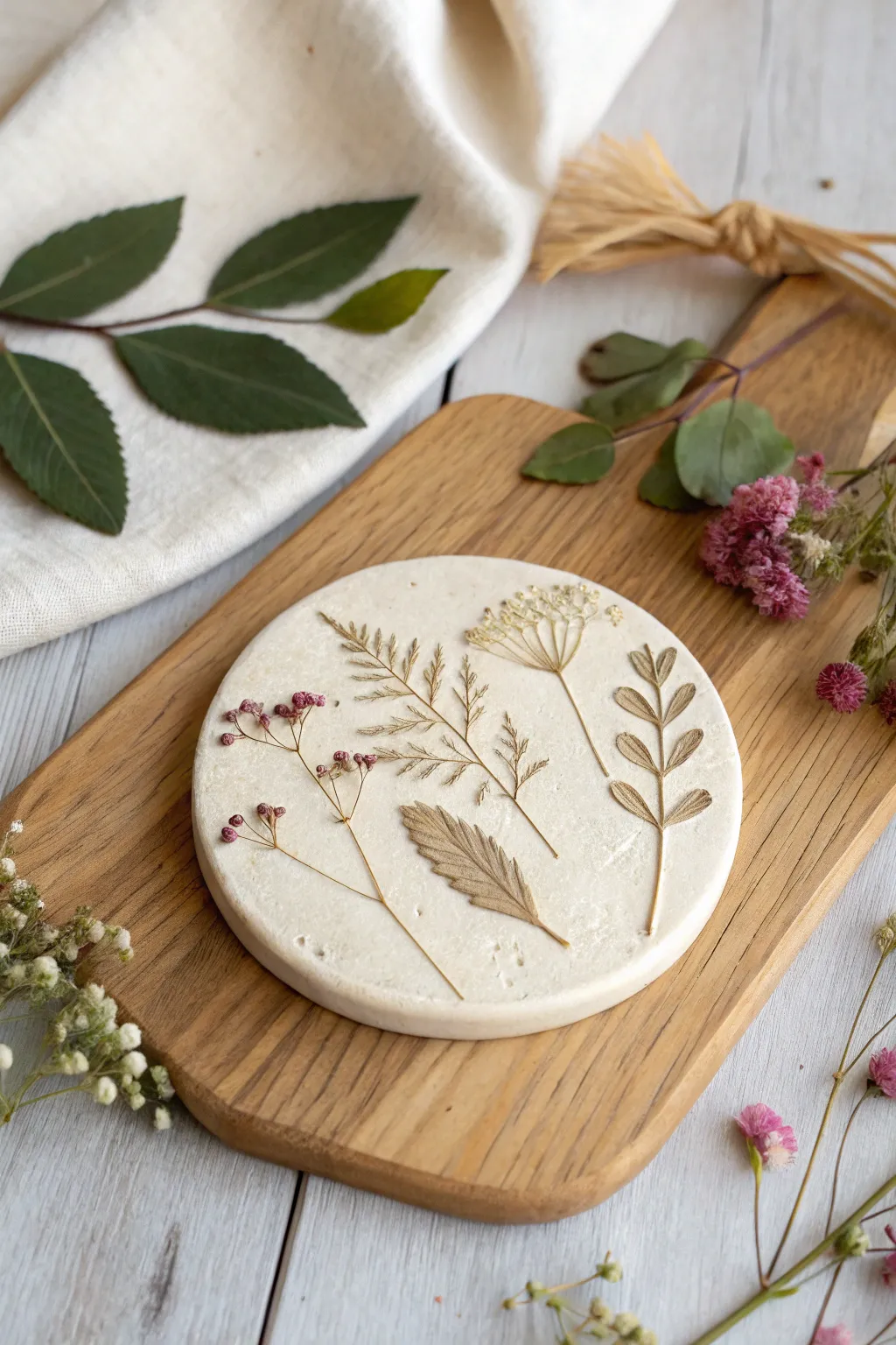 Capture the essence of summer with nature-inspired clay impressions.