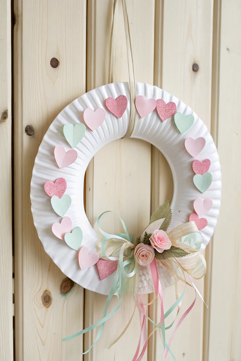 Welcome love into your space with this charming, handcrafted Valentine's wreath.