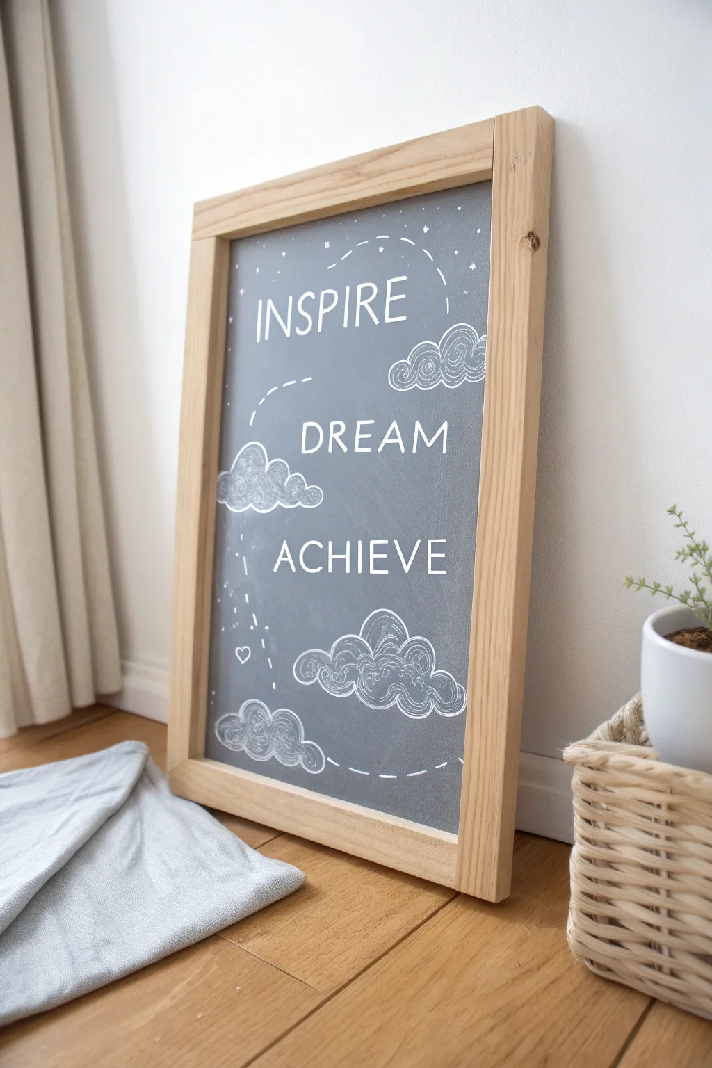 Let your dreams take flight with inspiring chalkboard art. ✨ #DreamClouds #TeacherAppreciation