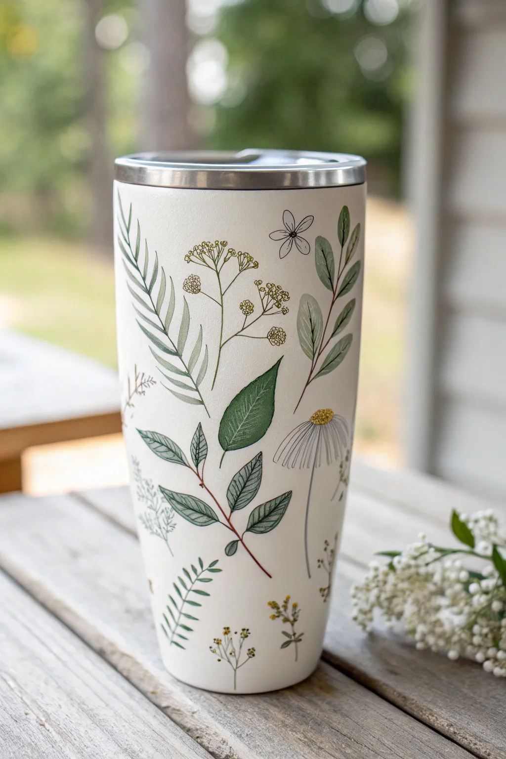 Bring the serenity of nature into your daily routine with this beautifully crafted tumbler, where minimalist design meets boho elegance.