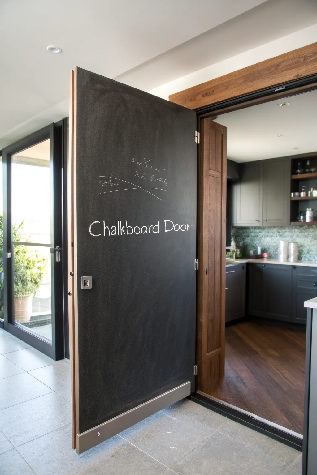 Elevate your space with a versatile chalkboard door—perfect for notes and creativity!
