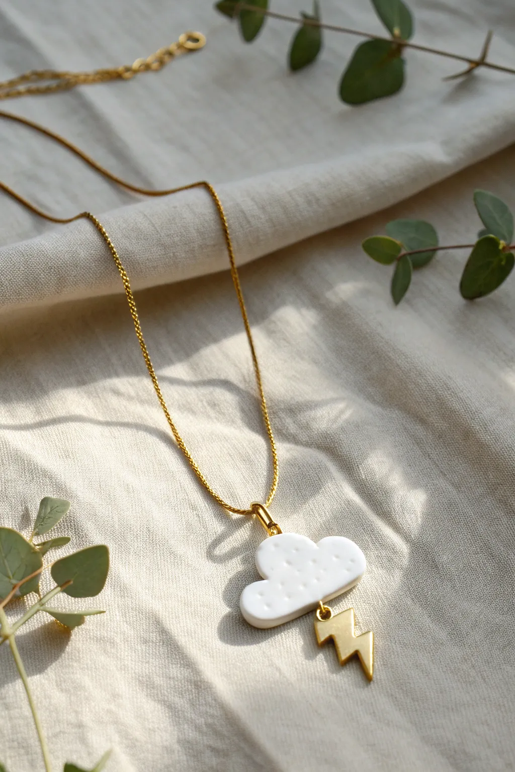 Carry the storm's beauty with you in this elegant, handmade necklace.