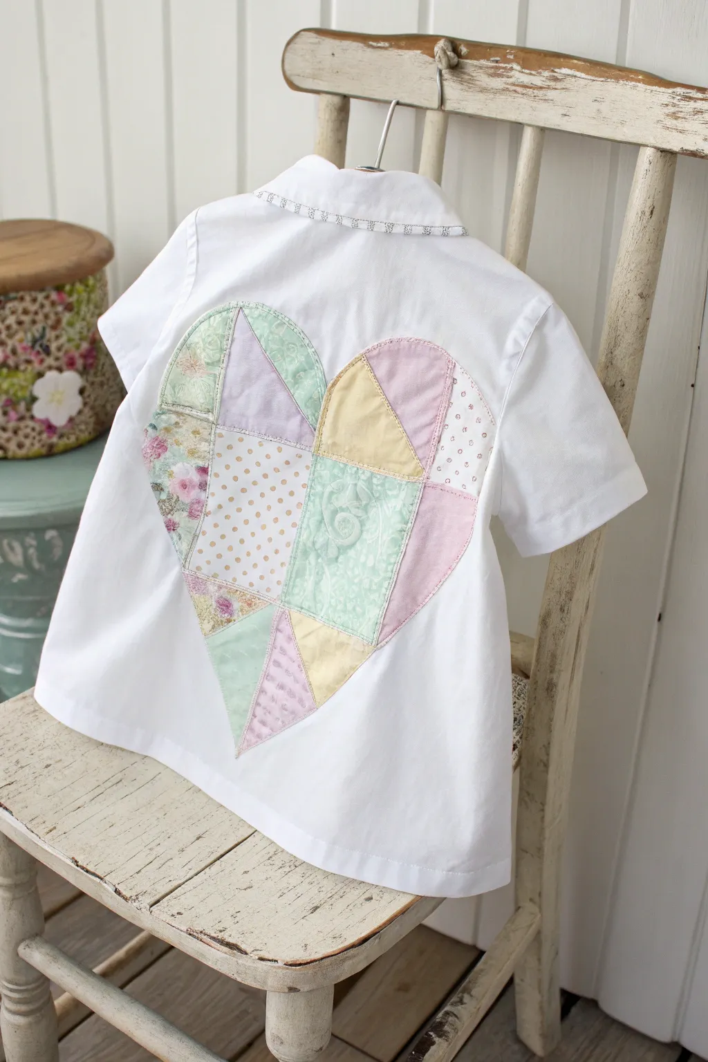 Stitching love into every thread with this adorable patchwork heart design! 💖
