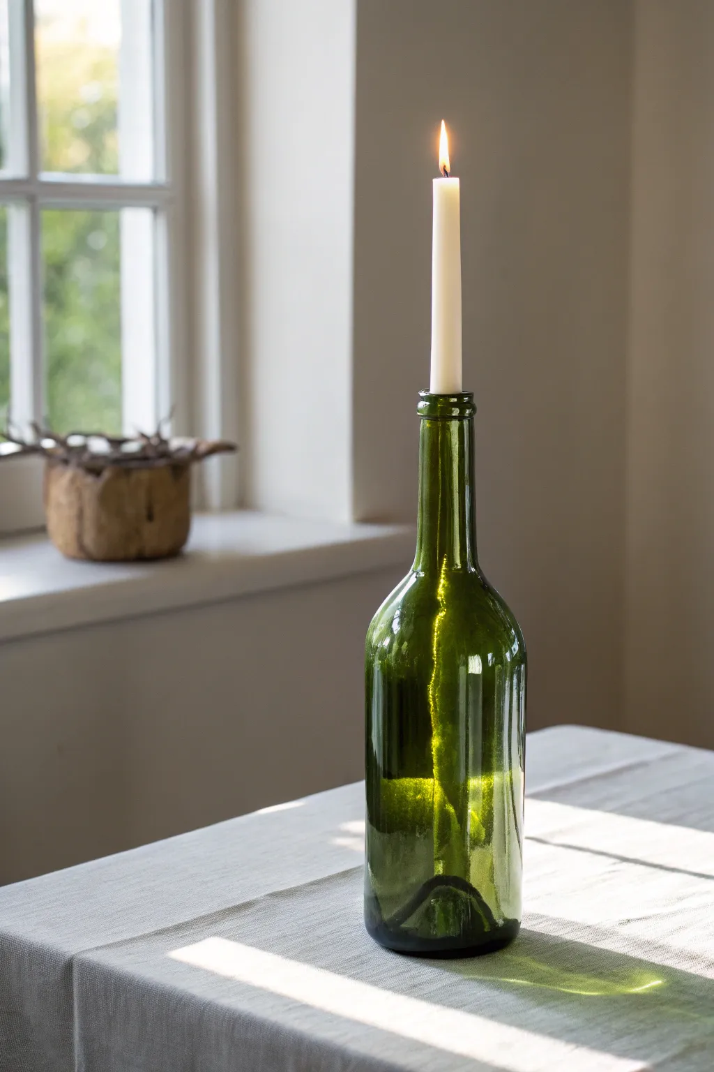Turn your old wine bottles into stunning candle holders with a touch of elegance and craftsmanship.