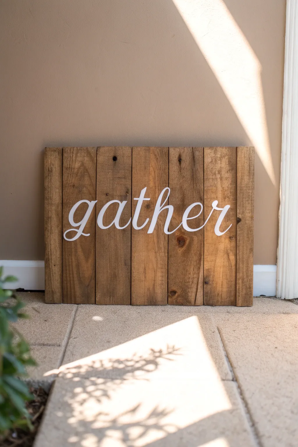 Add a touch of rustic elegance to your space with upcycled typography signs. 🌿✨ #ScandinavianStyle #BohoChic