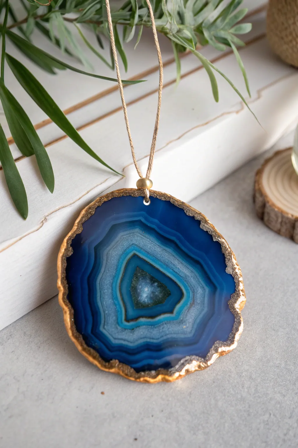 Elevate your space with the mesmerizing beauty of a resin agate slice ornament, where artistry meets nature.