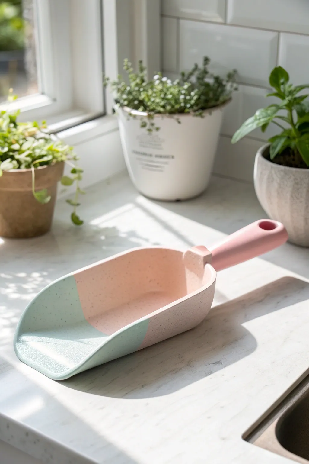 Transform plastic waste into charming kitchen tools with these upcycled bottle scoops!
