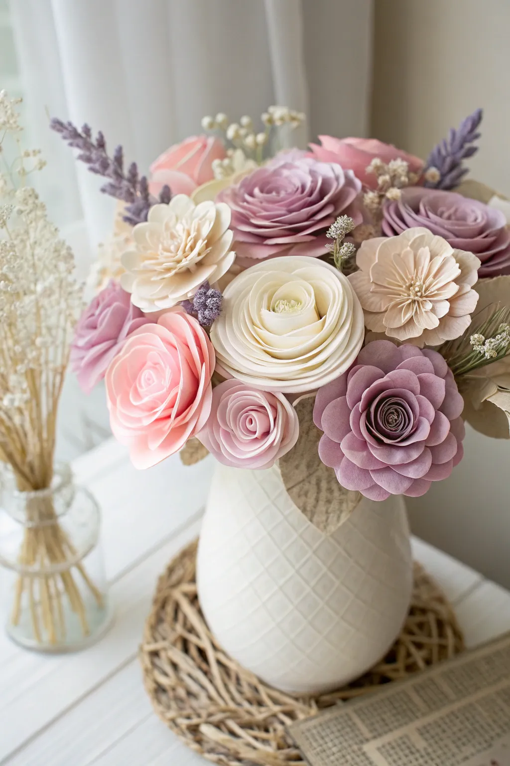 Everlasting romance: A bouquet of handcrafted paper flowers that never fades.