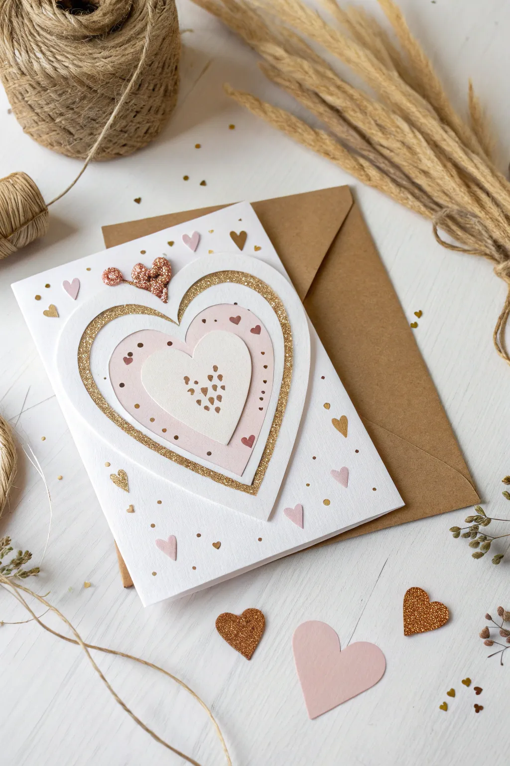 Crafting Love: Embrace the charm of simple paper hearts for a heartfelt Valentine touch.