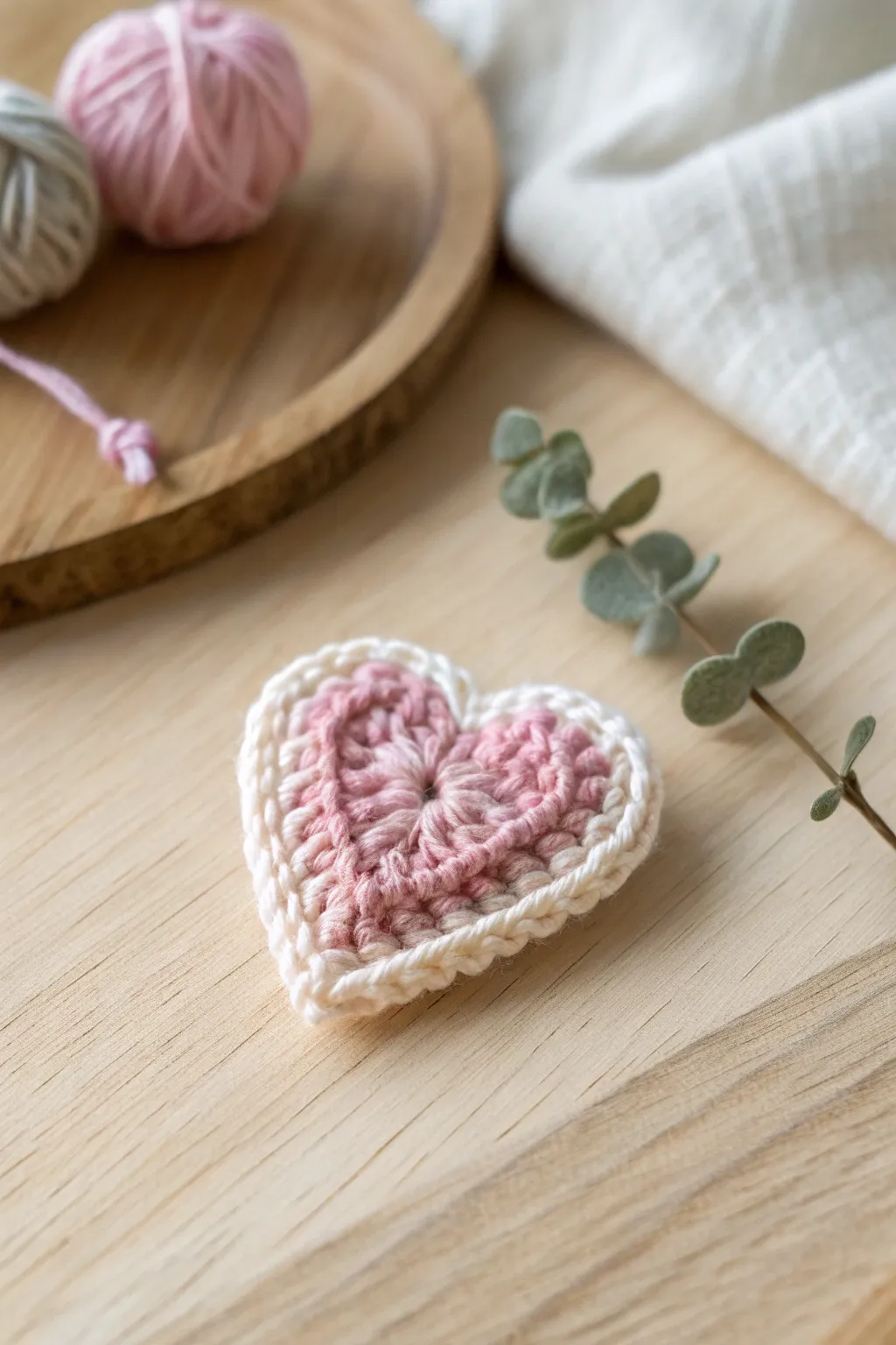 Crafted with love: Add a touch of charm to any outfit with these delightful crochet heart pins.