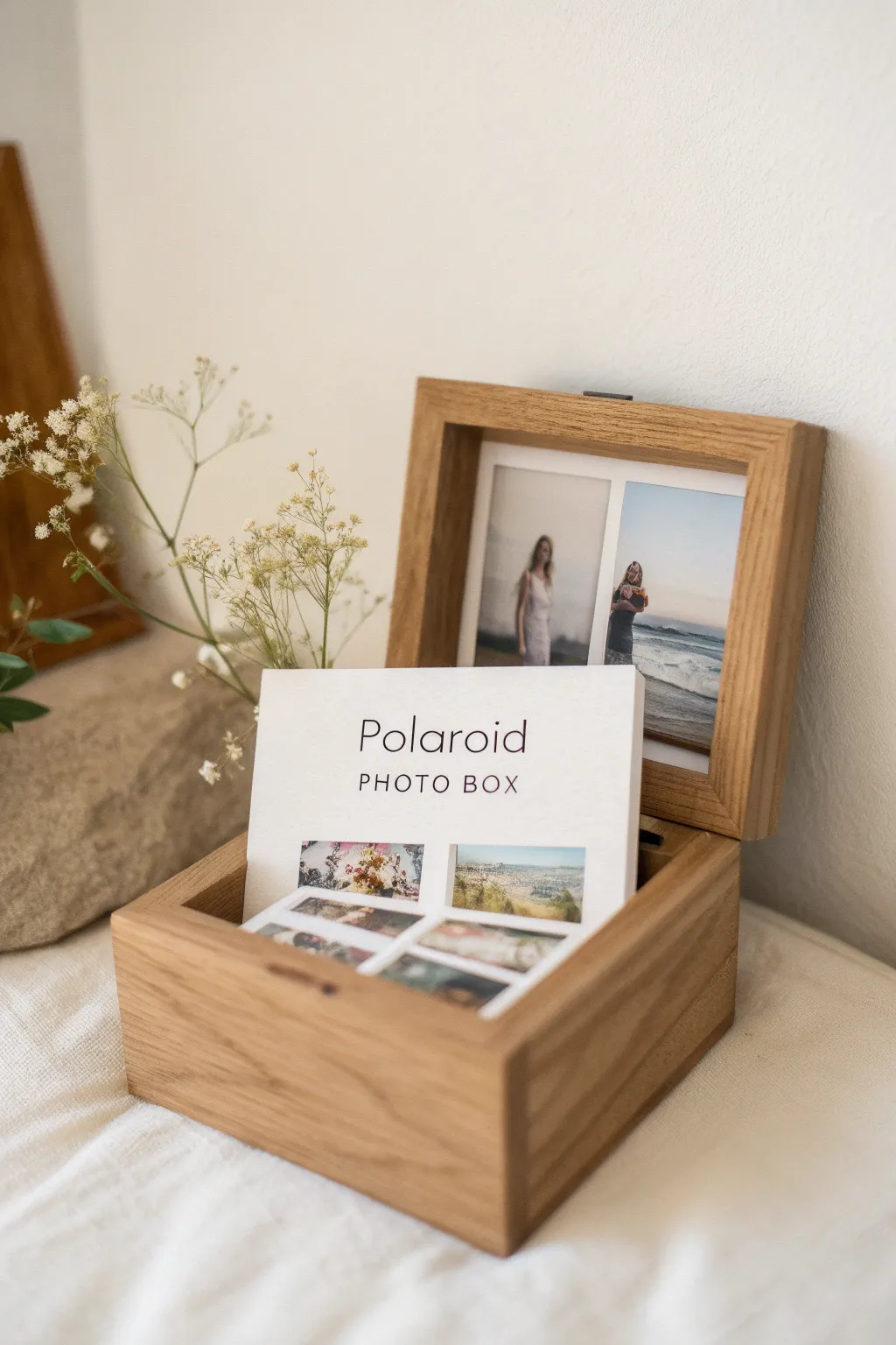 Capture memories with a touch of elegance: the perfect Polaroid box for your Valentine's keepsakes.