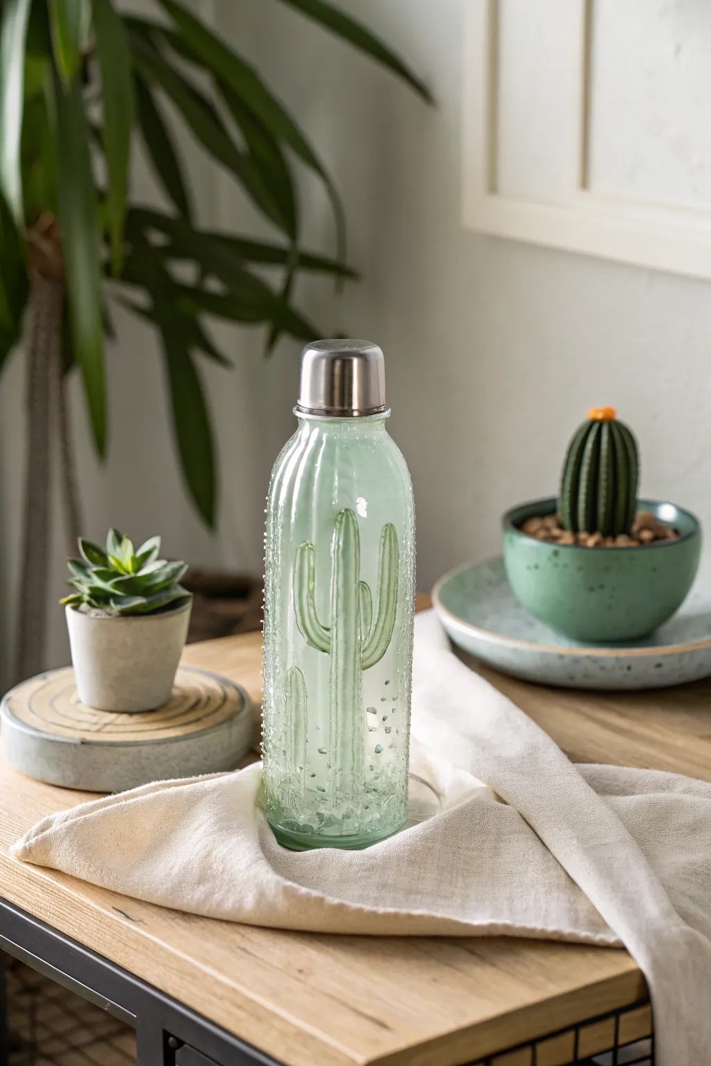 Stand out with a cactus-shaped water bottle that brings a touch of nature and novelty to your hydration routine.