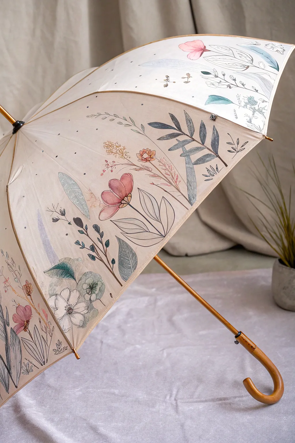 Transform rainy days into a canvas of art with your custom watercolor umbrella.