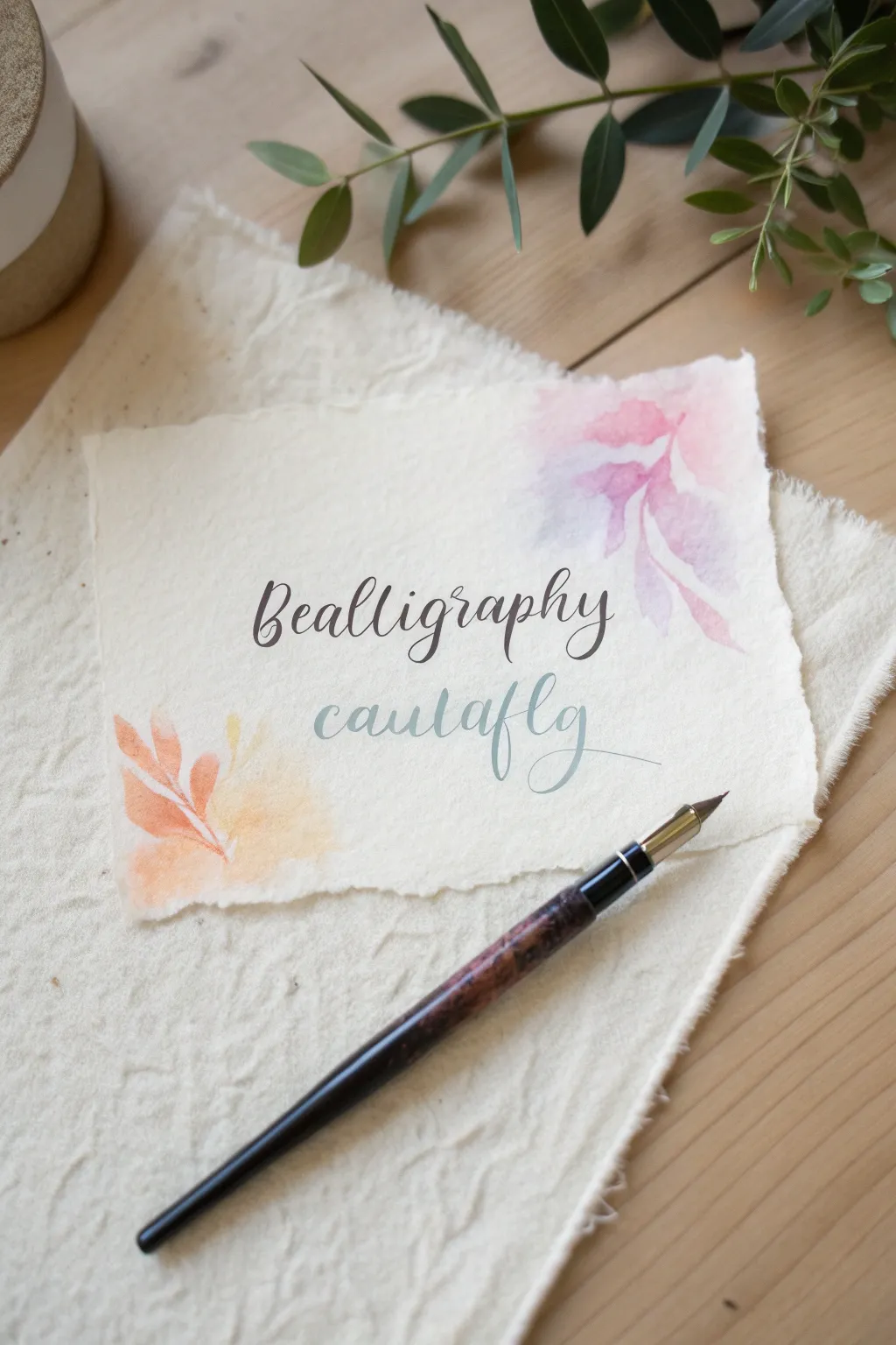 Elevate your art with the timeless elegance of modern calligraphy paired with watercolor magic.