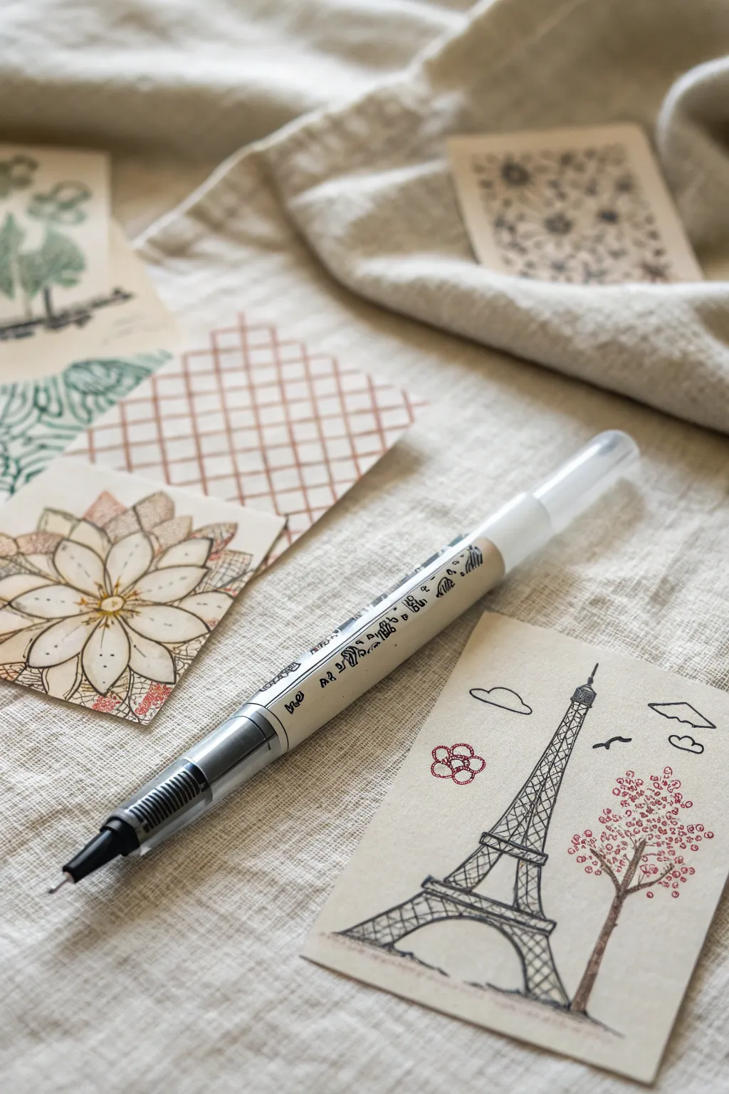 Explore the world's stories through the art of watercolor pen sketches. ✨🎨 #CulturalTapestry #MinimalistArt