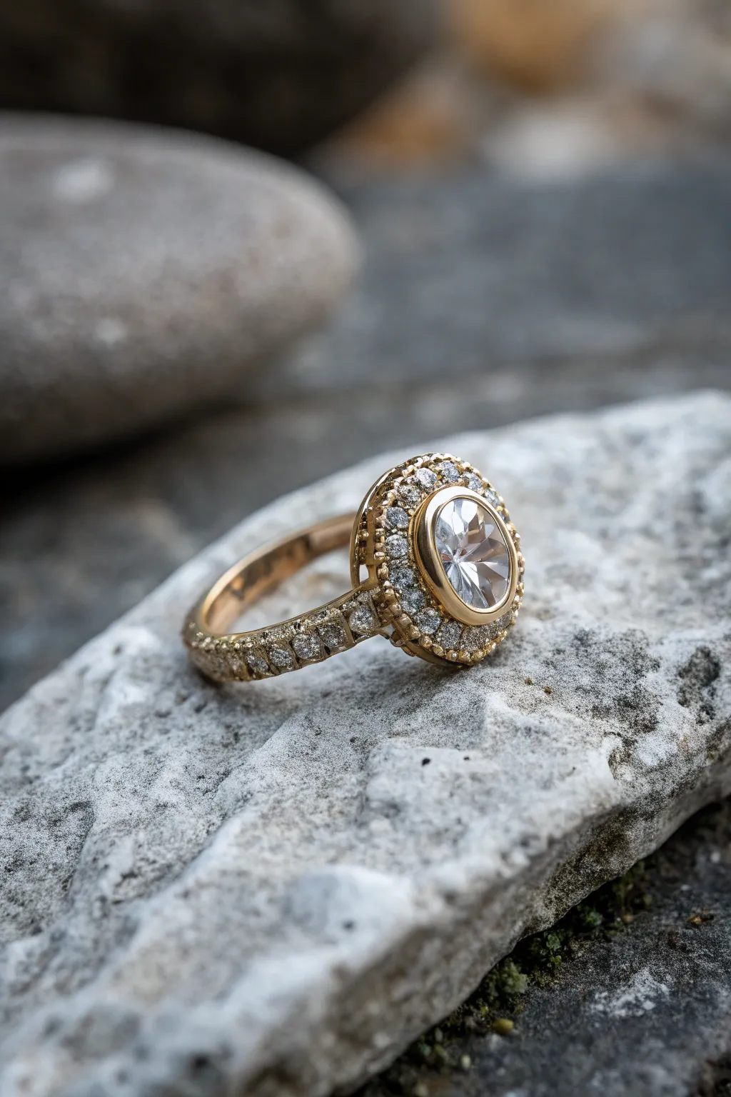 Mixed materials elevate this wax ring design.
