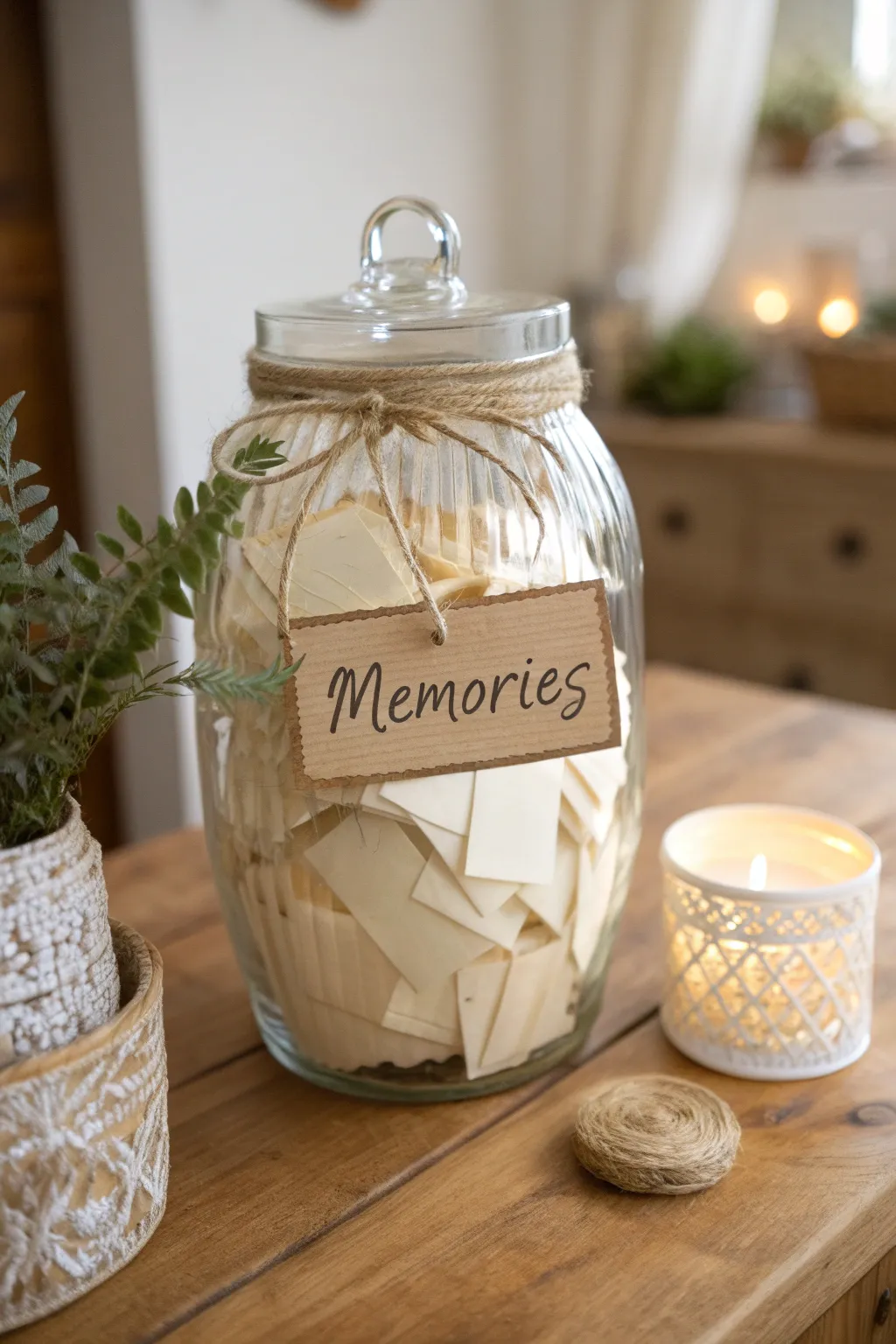 Capture your cherished moments in a memory jar—a heartfelt welcome home gift that speaks volumes. 🌿✨
