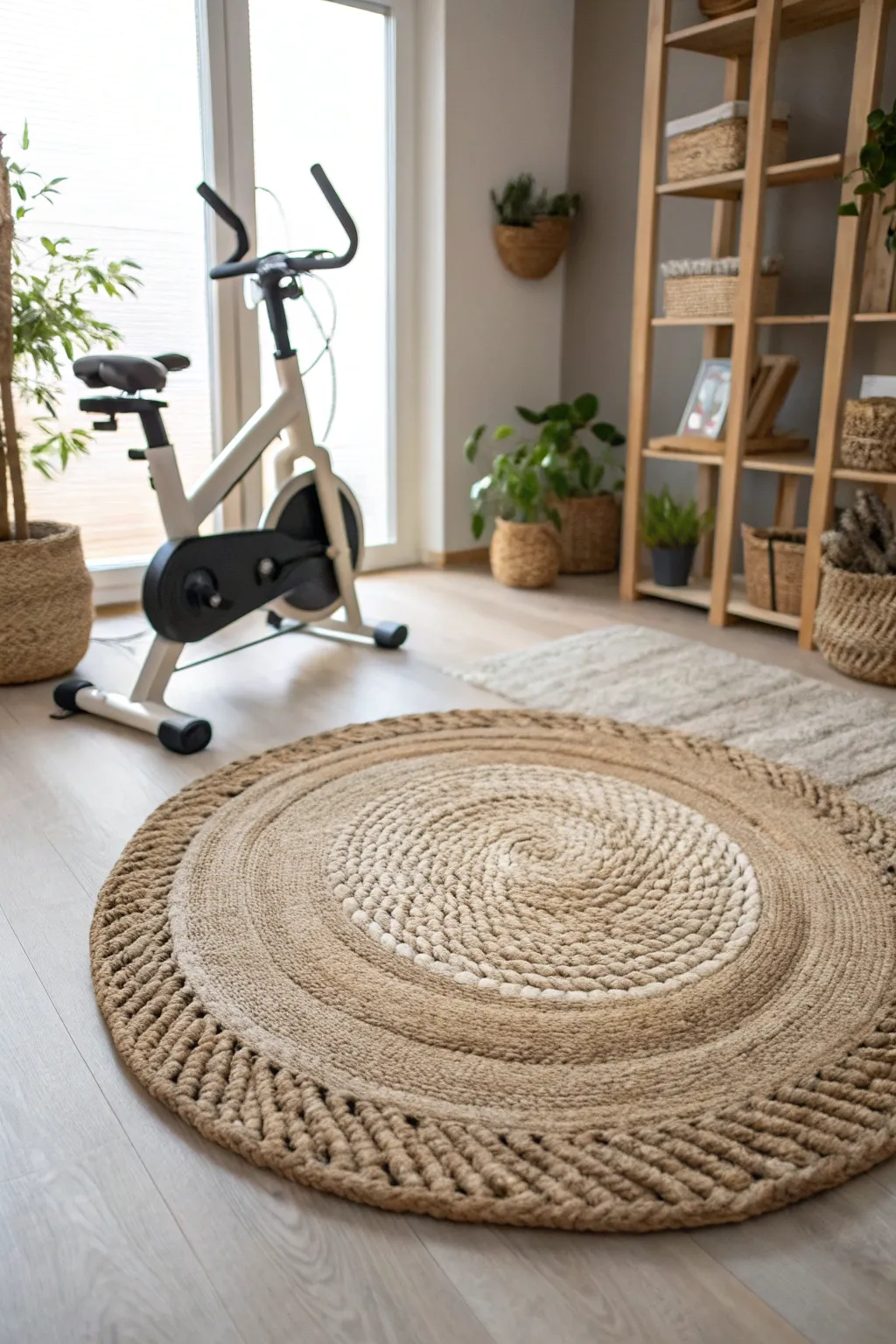 Elevate your workout space with a touch of Scandinavian-Boho charm. 🌿✨