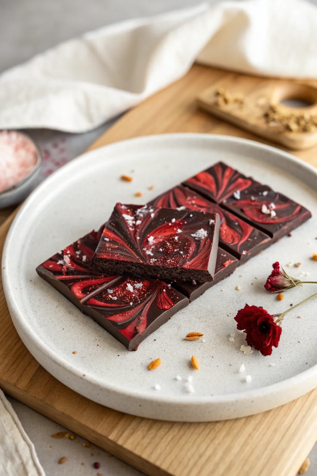 Discover the delightful fusion of flavors with Chamoy Chocolate Bark—a treat for both the eyes and the taste buds.