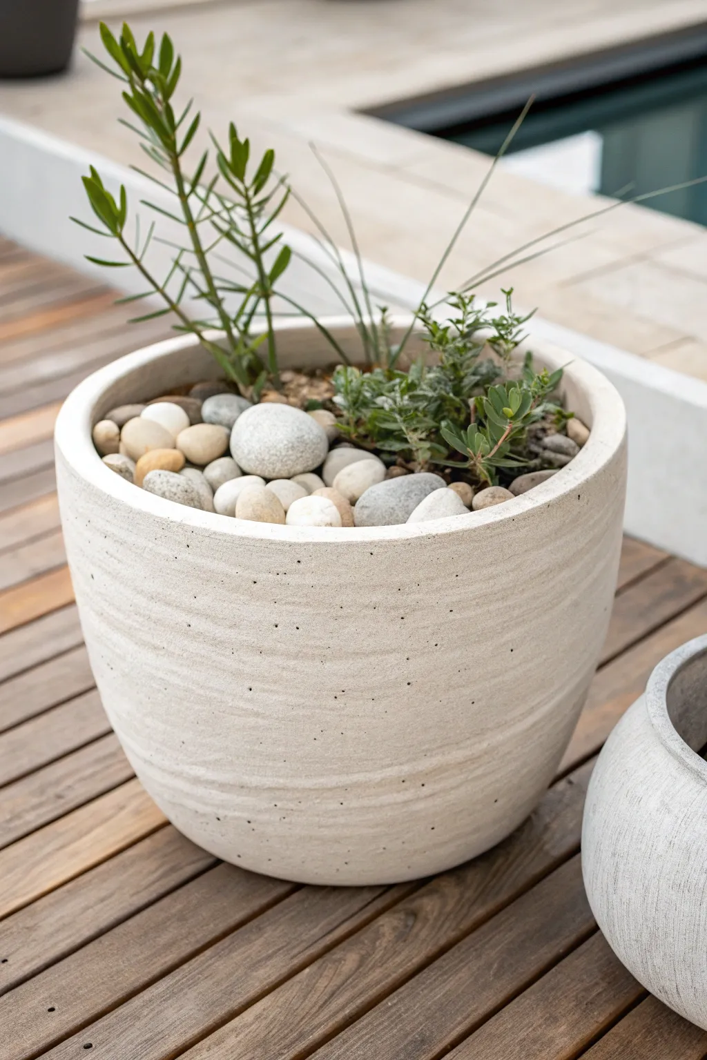 Elevate your planter game with natural stone elegance. 🌿✨